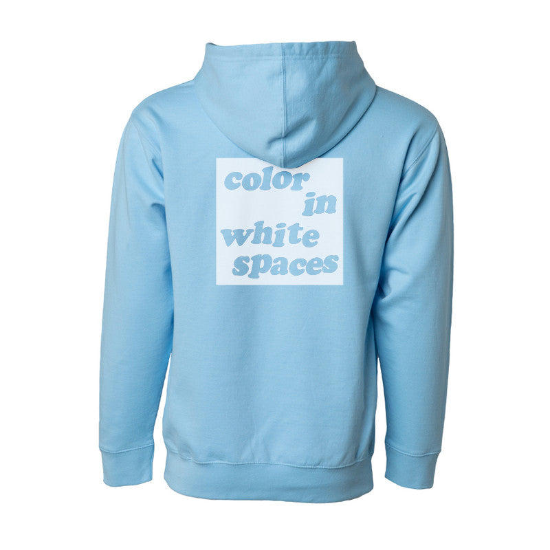Color In White Spaces - Sky Hoodie