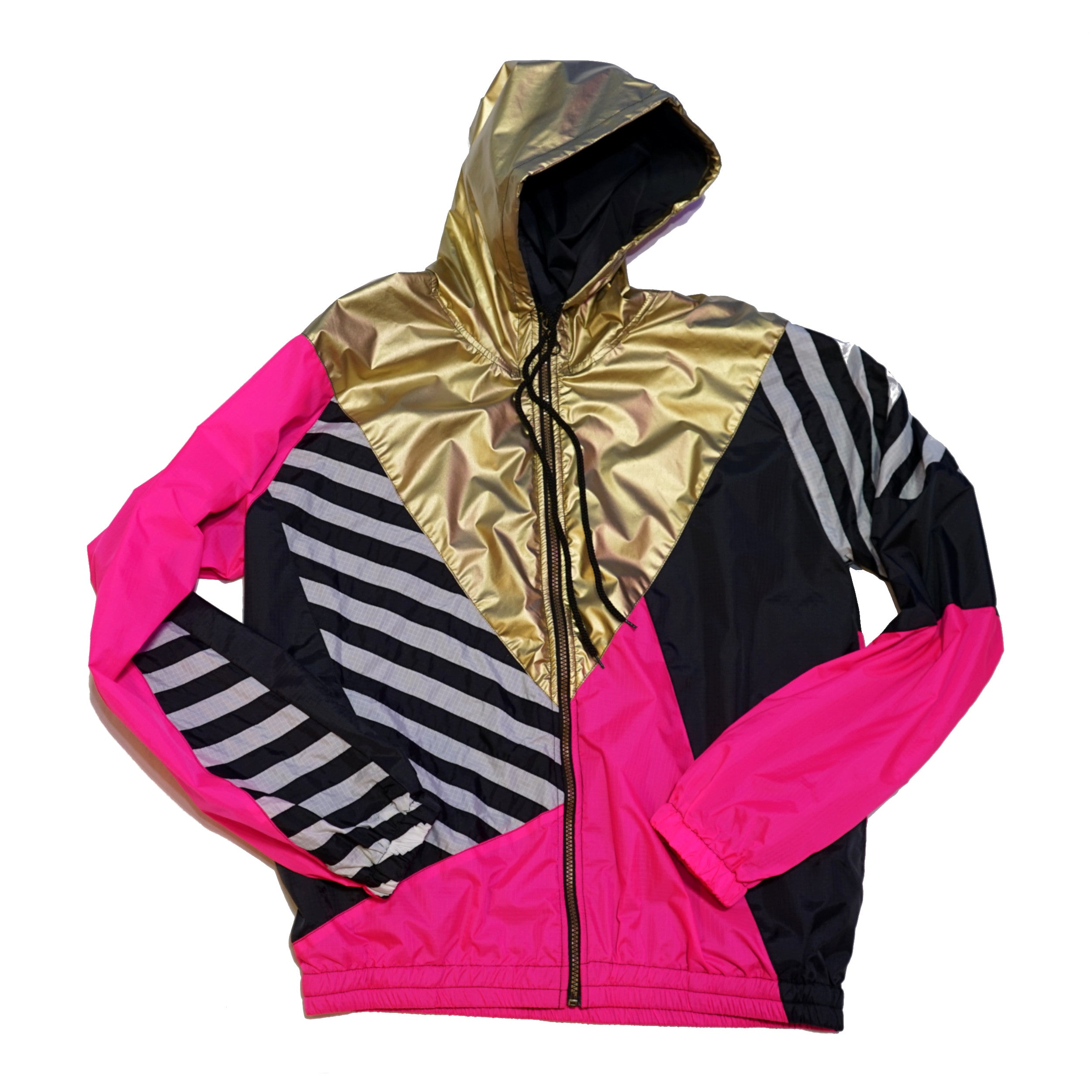 Gold Hood Pink Black Track Jacket